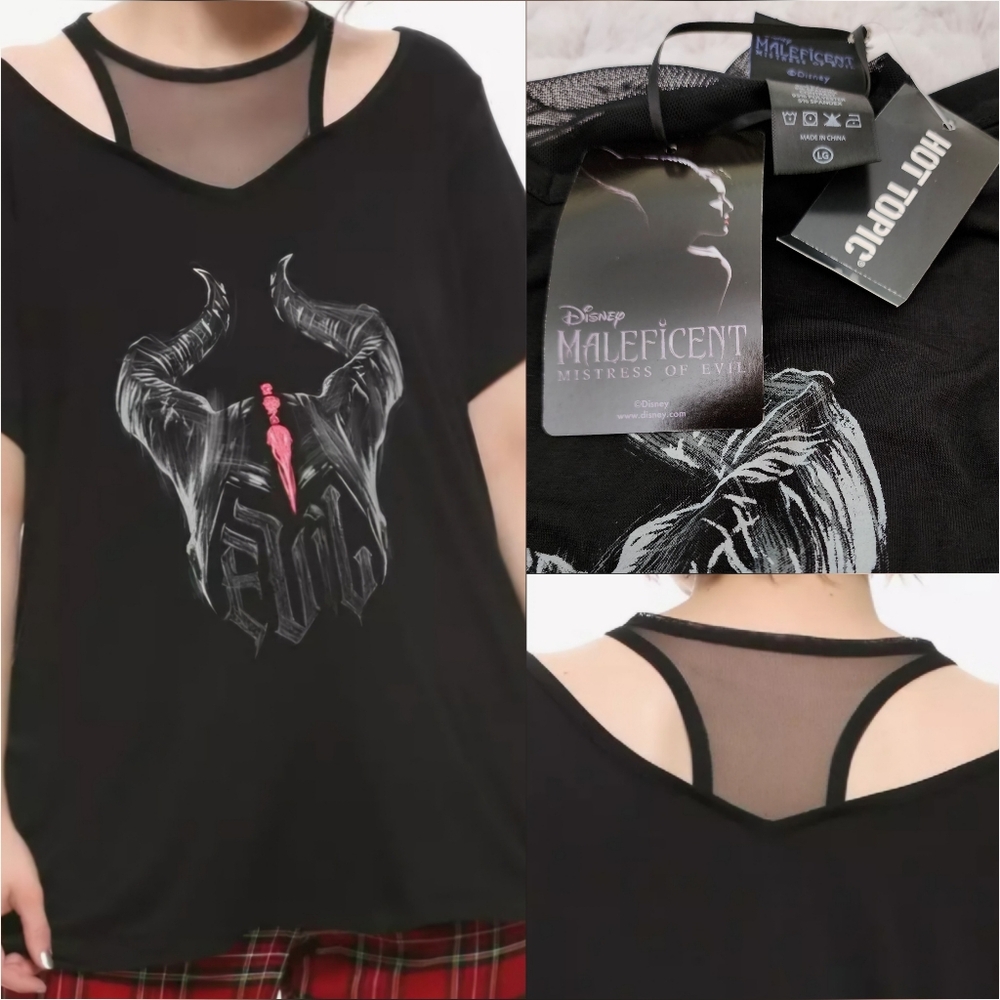 NWT Disney MALEFICENT ~ Mistress of Evil TOP • Her Universe - Hot Topic • Large